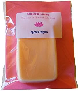 Goat Milk and Tea Tree Oil Soap 80g Natural EXQUISITE Luxury (Square)