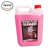 No deja residuos, No toxico Liquido de humo Pack 2 x de MUY ALTA DENSIDAD olor FRESA 5L Liquido de niebla,Humo Gunner Smoke