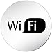 Produktbild "Wi-Fi" Schild Hinweisschild "W i- Fi" Aluminium (eloxiert) Rund 100mm Ø