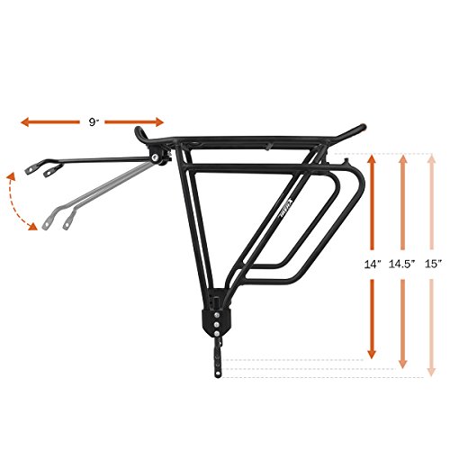 Ibera Fahrrad-Gepäckträger, Fahrradgepäckträger, PakRak Bicycle Touring Carrier Plus+ Frame-mounted for heavier top & side loads - 7