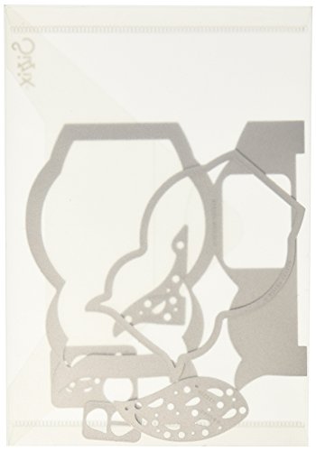 Sizzix 661138 Eulen Karte zum falten von Jen Long Thinlits Stanzen Set, 6 in Packung, Stahl, mehrfarbig, 26.2 x 16.89 x 0.5 cm - 3