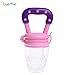 Produktbild Luerme Baby-Säugling Lebensmittel Obst Essen Feeder Silikon-Nippel-Beißring Fütterung Schnuller Beruhigungssauger (S, Rosa)