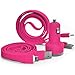 Produktbild (Hot Pink) Samsung Galaxy A5 (2016) In Car Dual Port 2.1 Amp Kugel USB-Ladegerät + 2x Micro USB Data Sync Cable ONX3®
