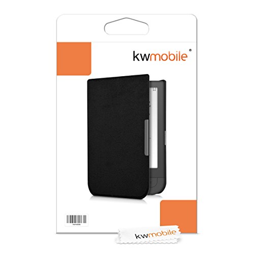kwmobile Hülle für Pocketbook Touch HD – Flipcover Case eReader Schutzhülle – Bookstyle Klapphülle Schwarz - 7