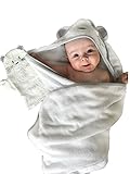 Baby Hooded Towel Gift Set | Organic Bamboo Extra Large 90cm x 90cm Mouse and Ma