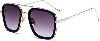 LHSDMOAT Occhiali da sole per bambini, Occhiali da sole retrò Tony Stark  Edith Iron Man Occhiali da sole con montatura in metallo Occhiali quadrati  per età 6+ : Amazon.it: Abbigliamento