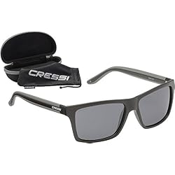Cressi Rio Sunglasses Gafas de Sol, Unisex Adultos, Negro/Gris Oscuro, Talla única