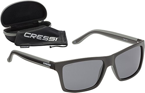 Cressi Rio Sunglasses Gafas de Sol, Unisex Adultos, Negro/Gris Oscuro, Talla única