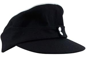 militaryharbor WW2 German Elite/Panzer Officer M43 Field Cap black