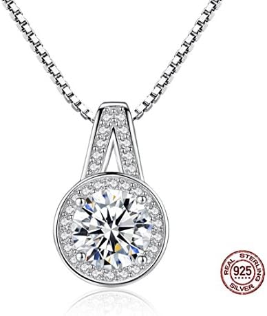 Heshun 925 Sterling Silver For Women Necklace Pendant, Allergen-free, 40+5cm Extender