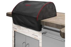 BULL OUTDOOR PRODUCTS Bull 56006 - Cubiertas para Parrilla, 38 Pulgadas, Color Negro con Borde Rojo