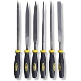 Mini Eğe Seti, 6 Par&ccedil;a, 5x180 mm, &Ccedil;elik, Kaymaz Saplı, Metal ve Ahşap İşleme i&ccedil;in