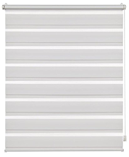 Yoursol Klemmfix/Easyfix Doppelrollo/Duo Rollo ohne Bohren, zur Montage auf dem Fensterrahmen, 80x150cm, weiss - 5