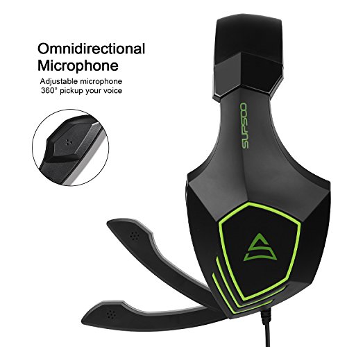 Auriculares para Juegos SUPSOO G820  Aislamiento de Ruido con Cable DE 3 5 mm Auriculares para bajo la Oreja con micr  fono para PS Xbox One PS4 Mac iPad iPod Ordenador port  til Tel  fonos Inteligentes