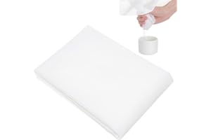 BENECREAT 100x200 cm Tissu en Nylon à Maille Filtrante Fine, Filtre à Mailles Blanches de 250 Mailles, Filet Tissé, Tissu Filtrant en Nylon pour Peinture, Brassage Maison, Épaisseur de 0.1mm