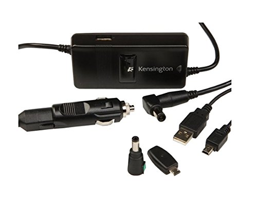 Dell 8NTC1 Kensington Notebook Kfz-Ladegerät für XPS Latitude Inspiron Vostro, mit USB-port, integrierter, Ladekabel, micro und mini USB, 90 W LED integriert