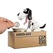 Produktbild Silvercell Automatische Essen Münze Hunger Hunde Sparschwein Münze Sparen Geld Box Geschenk (Weiß + Schwarz)