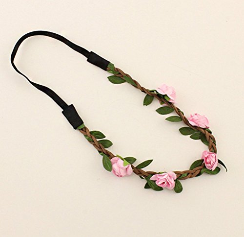cuhair (TM) 100 Sommer Strand Fashion Frauen Mädchen Haar Stirnband Rose Blumen Haarband Hoop Damen Elastic Haar Zubehör - 2