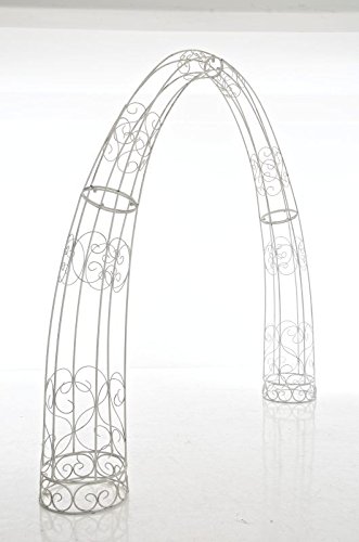 CLP XXL Metall-Rosenbogen TOSKANA, extra breit = 250 cm, Höhe 292, Tiefe 45 cm antik weiß - 9