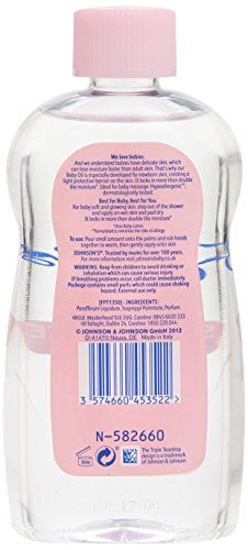 Johnsons & Johnsons Baby Öl – die ideale Pflege für trockene Haut – für Sie und Ihr Baby 300ml - 3