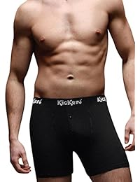 2 pares para hombre de la tela escocesa de Kickers boxer trunk negros, gris y blanco de diversos tamaños