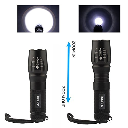 IceFire® Z50 LED Taschenlampe XM-L T6 1000 Lumens Cree LED 5 Modi, mit Zoom, verstellbarer Fokus Tactical Taschenlampe - 5