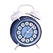 Produktbild WANG LIQING Batteriebetriebene Wecker Telefon Digitale Karte Wecker Cartoon-Figur Snooze leise faul Nachtlicht Doppelglocke Wecker (Color : Blue)