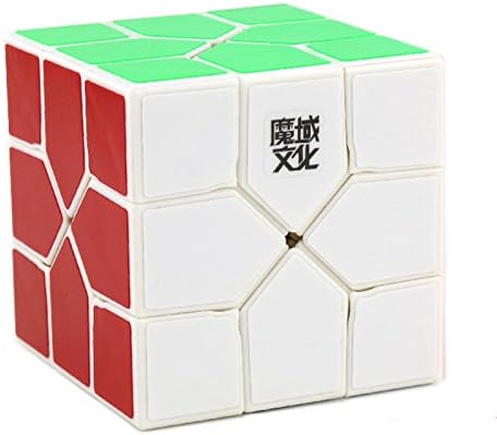 HappyToy MoYu Redi Cube Irregular Magic Cube Creative Rotation Smooth Speed Puzzle Cube Brain Teasers Educational Toy (White) + One Cube Stand or one bag randomly