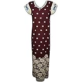 Indiatrendzs Women's Nighty Cotton Embroidered Summer Nightwear Bust 44