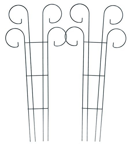 2x Metall-Blumenspalier 90x41cm Rankgitter Rankhilfe Pflanzenstütze Kletterhilfe