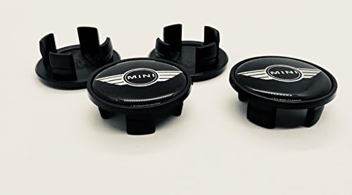 4x Mini Wings Logo Hub Caps Hub Covers/Wheel Caps Alloy Wheel Centre Hub Caps Emblem Black 54 MM Mini Cooper