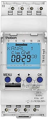 Theben TR 612 top3 - Horloge de programmation digitale 2 canaux idéale pour les LED (6120130)