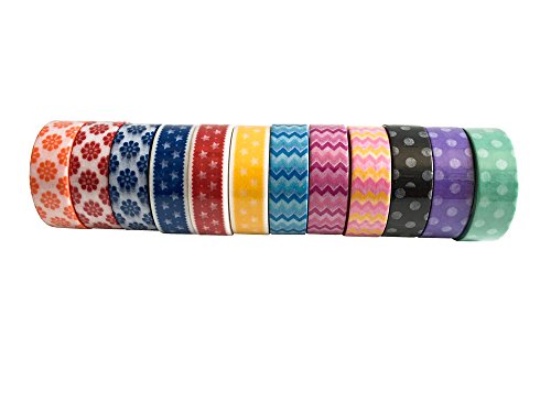 Jumbo-Set Washi Tapes, 12*10m, EWT-15-A-0040-1 – mehr als 100 Meter Washi-Tape! - 3