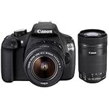 Canon EOS 1200D 18MP Digital SLR Camera (Black) + 18-55mm Lens + 55-250mm is II Lens + 8GB Memory Card + Carry Bag