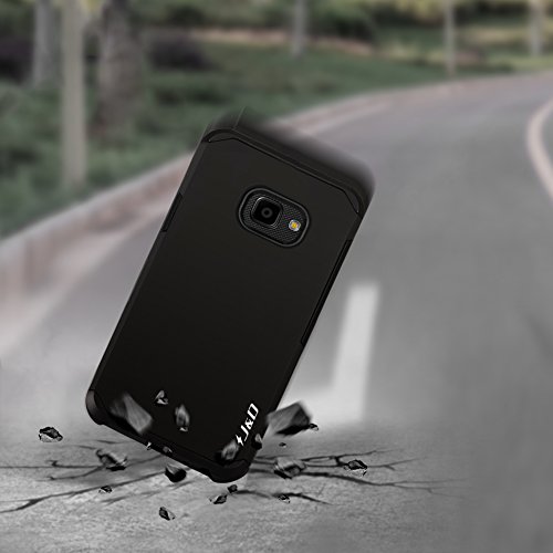 Galaxy Xcover 4 Funda  J D  Armadura Delgada   Doble Capa   Protecci  n Pesada  H  brida Resistente Funda Protectora y Robusta para Samsung Galaxy Xcover 4 - Negro