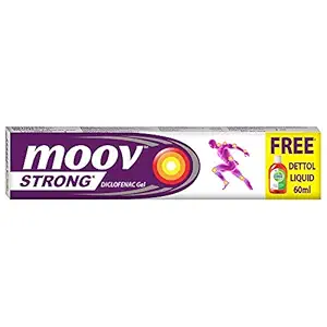 Moov Strong Diclofenac Pain Relief Gel 30gm + FREE Dettol Antiseptic Liquid (60 ml)
