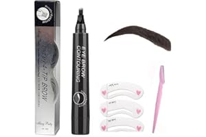 LDJYEONS Lápiz de Cejas Impermeable y Resistente al Sudor, No Se Decolora, Efecto Duradero (Vestido negro) (Vestido negro)