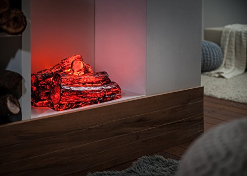 Kaminfeuer mit Glühlampe