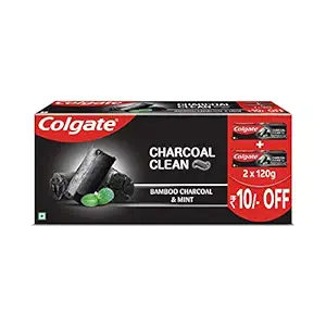 Colgate Charcoal Clean Deep Clean Oral Care Toothpaste, Bamboo Charcoal and Mint (Black Gel)    240g Saver Pack