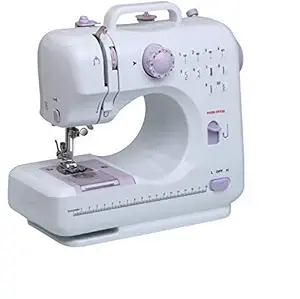 Hojo Electric Sewing Machine Multifunctional Crafting Mending Machine with Pedal LED Light 12 Built-in Stitch Patterns