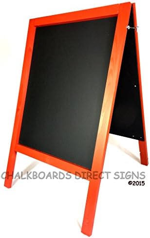 EXTRA LARGE WEATHERPROOF RED HEAVY DUTY CHALKBOARD A BOARD FRAME SANDWICH PAVEMENT SIGN BLACKBOARD 1100mm x 610mm DOUBLED SIDED