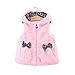 Produktbild URSING Baby Mädchen Herbst Winter Weste Hase Dick Mantel Warm Mit Kapuze Outwear Kleider übergangsjacke Prinzessin Mädchen Einfarbig Warm Kleider Weste Reißverschluss Ärmellos Jacken (6T, Rosa)