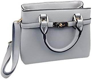 Ocean Fashion Practical double leather handbags (Grey, Faux leather)