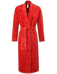 bademantel damen lang rot