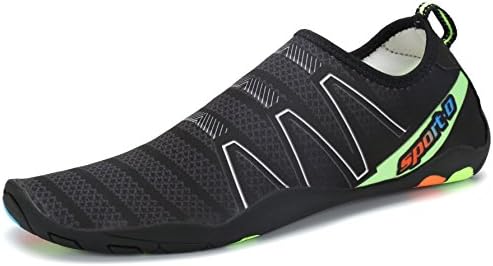 Ashopping Swimming Pool Water Shoes Women Men Sea Surf Wet Aqua Socks Quick Drying Non-Slip Walking Barefoot Beach Shoes,Black 10.5