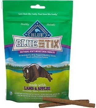 Blue Buffalo Blue Stix Lamb &amp; Apples Dog Treats, 6 oz(2Pack)