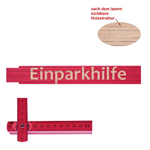 Preisvergleich Produktbild Persönlicher Zollstock / Meterstab pink mit Gravur Einparkhilfe