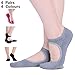 Produktbild cholinchin 4 Paar Yoga Socken Damen Anti Rutsch Rutschefeste Yoga-/Stangen-Baumwollsocken Frau für Sport Pilates, Ballett und Stange, Einheitsgröße 36-43