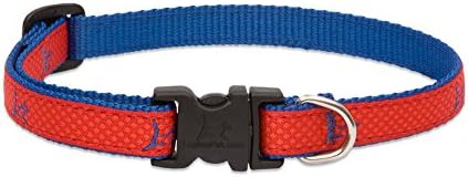 Lupine Club Collection Dog Collar for Puppies and Small Dogs, 8 - 12-Inch, Derby Red