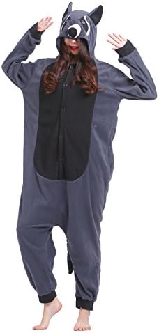 PALMFOX Unisex Onesies Kigurumi Adult Hooded Pajamas Sleepsuit Onesie Pajamas Sleepwear Nightwear Halloween, Bear